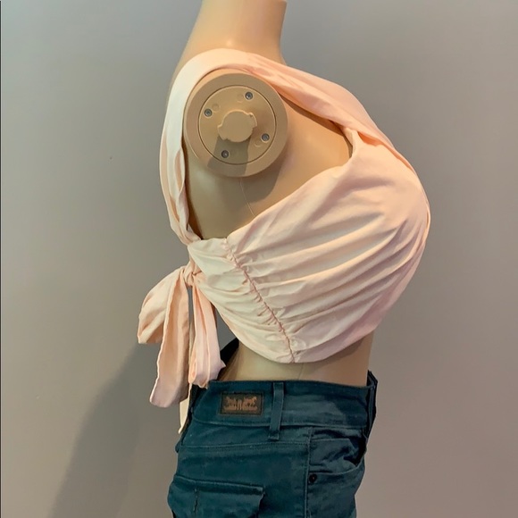 Fade to Blue peach wrap crop top size M - Picture 6 of 8